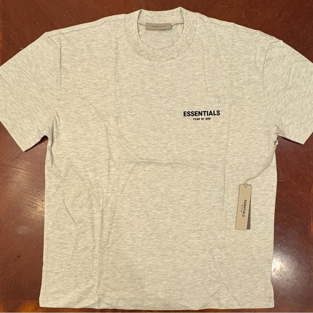 Fear of God Essentials Light Oatmeal tshirt